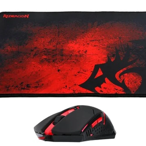 KIT GAMER REDRAGON MOUSE E MOUSEPAD M601-BA
