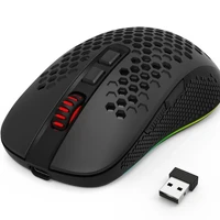Mouse Gamer Redragon Hana RGB – 7200 DPI, Ultraleve com Carcaça Perfurada, Wireless e USB-C, Preto - imagem 1