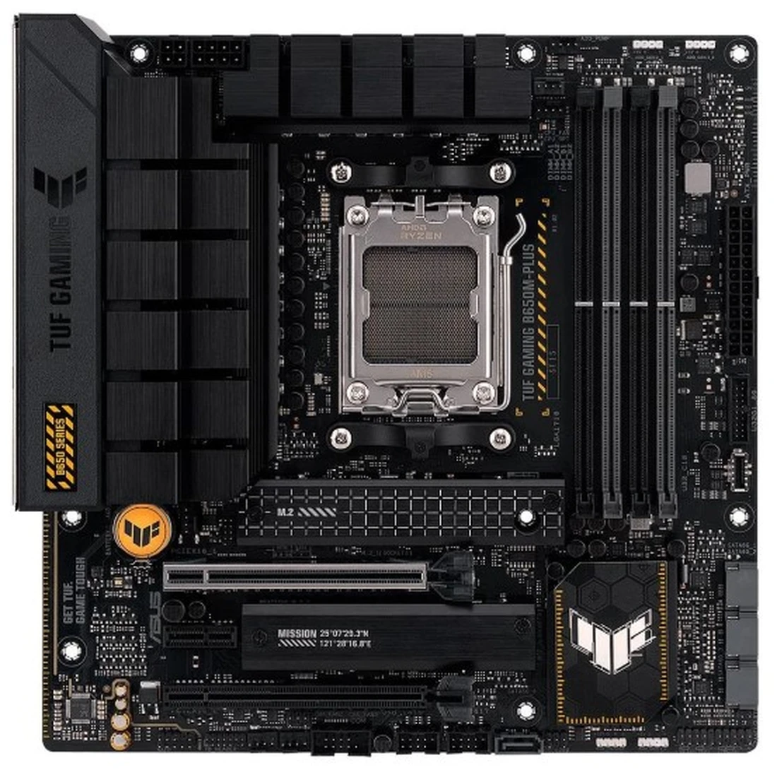 Placa Mãe ASUS TUF Gaming B650M-Plus, AMD AM5 B650, mATX, DDR5, Preto - 90MB1BG0-C1BAY0 - imagem 3