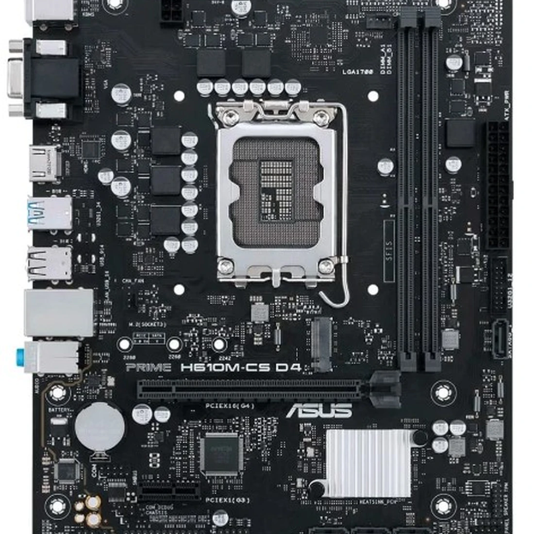 Placa Mãe ASUS PRIME H610M-CS D4, LGA 1700, mATX, DDR4, Preto - 90MB1B60-C1BAY0 - imagem 1
