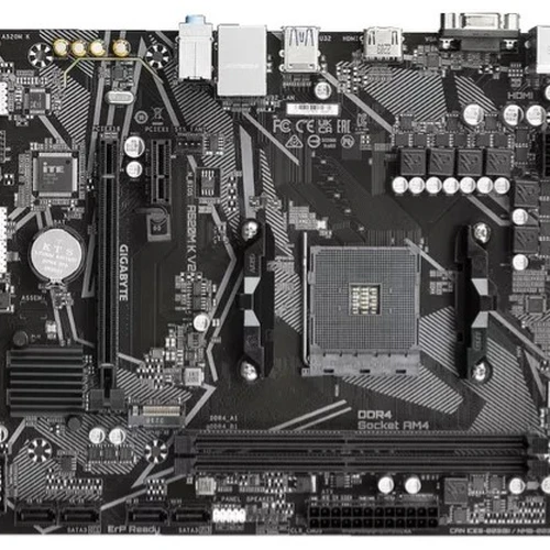 Placa Mãe Gigabyte A520M K V2 AMD AM4 MATX DDR4 Cor Preto