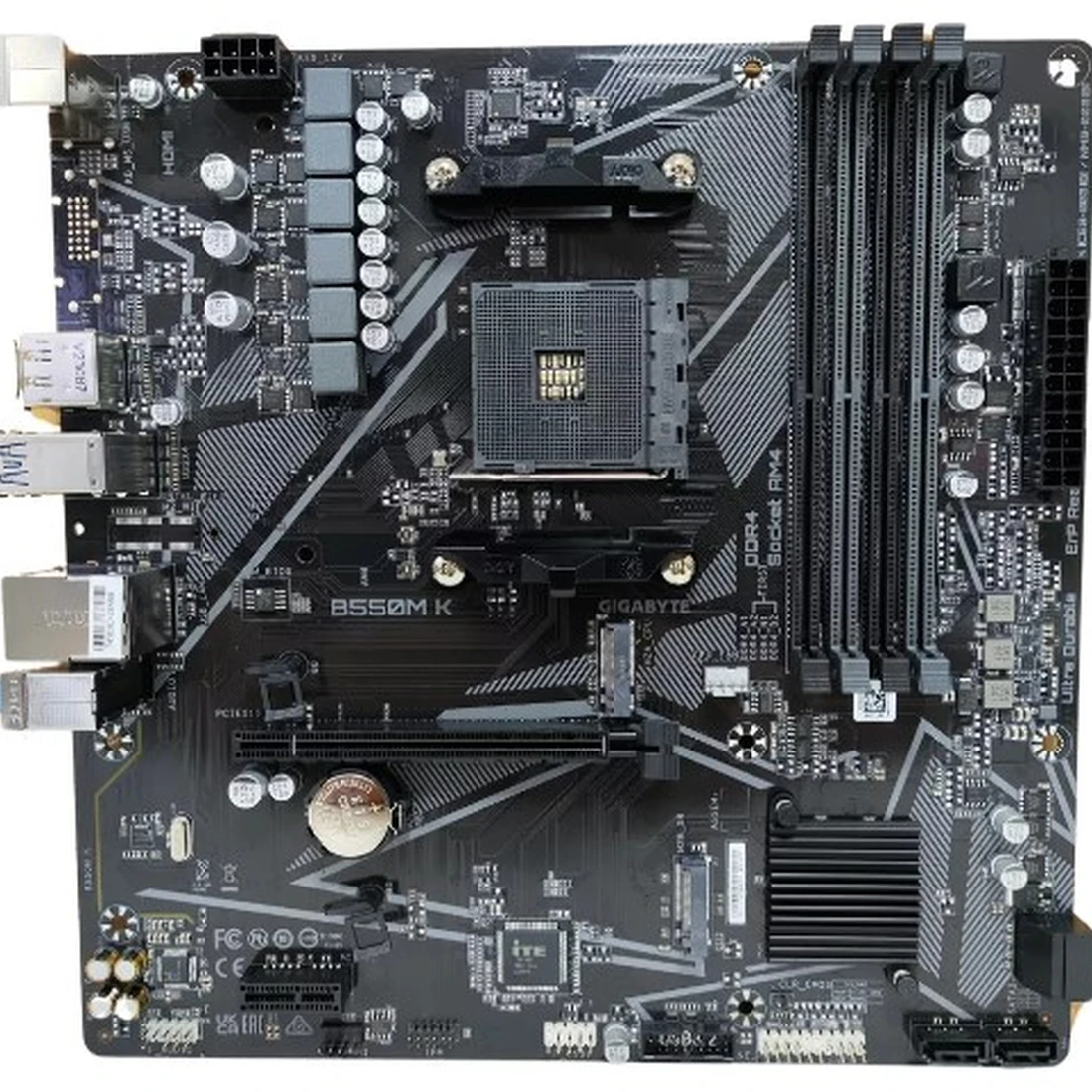 Placa Mãe Gigabyte B550mk Ddr4 Am4 Micro Atx Cor Preto - imagem 1