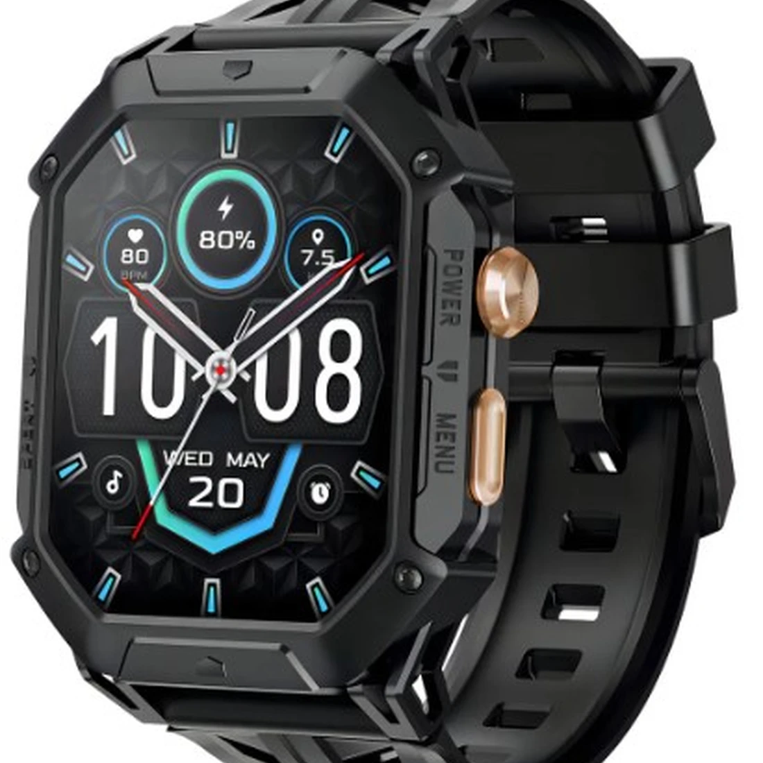 Relógio Haylou Iron N1 Smartwatch Tela Amoled HD de 2,13'' Chamada Bluetooth Preto - imagem 1