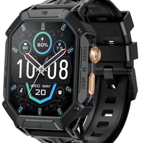 Relógio Haylou Iron N1 Smartwatch Tela Amoled HD de 2,13'' Chamada Bluetooth Preto