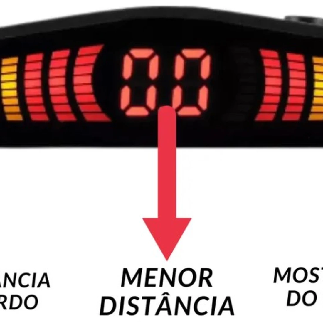 Sensor De Ré Estacionamento FP Import 4 Sensores (Preto, Prata, Branco) - imagem 1