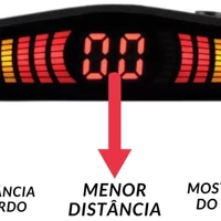 Sensor De Ré Estacionamento FP Import 4 Sensores (Preto, Prata, Branco) - imagem 1