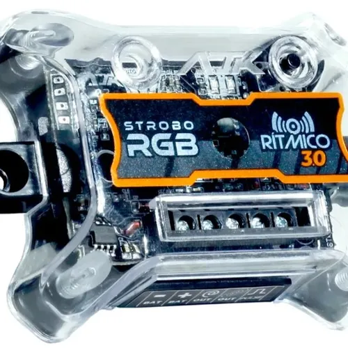 Strobo Ajk Ritmico Rgb 3.0 Controle Central 2 Farois 6w