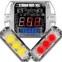 Strobo Zendel Com Voltimetro Para Som Automotivo Colorido Rgb - imagem 1