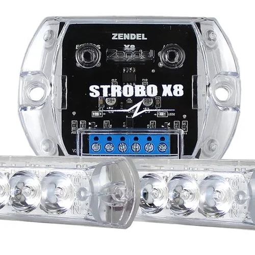 Strobo Zendel X8 Branco 2 Faróis Leds + Efeitos Central