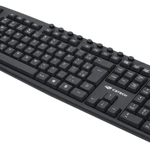 Teclado C3tech Kb-m40bk Multimídia Usb C/ Fio - Preto