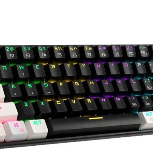 Teclado Gamer Gamdias Aura Gk2 Switch Brown Branco E Preto