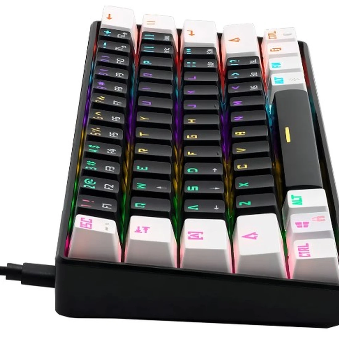 Teclado Gamer Gamdias Aura Gk2 Switch Brown Branco E Preto - imagem 2