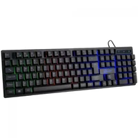 Teclado Gamer Kalkan Hati, Rainbow, Membrana, ABNT2, Preto, KLK00012 - imagem 1