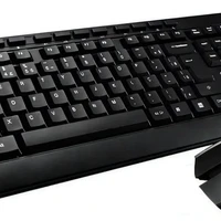 Teclado + Mouse Sem Fio C3tech K-w60bk Multimídia Preto - imagem 1