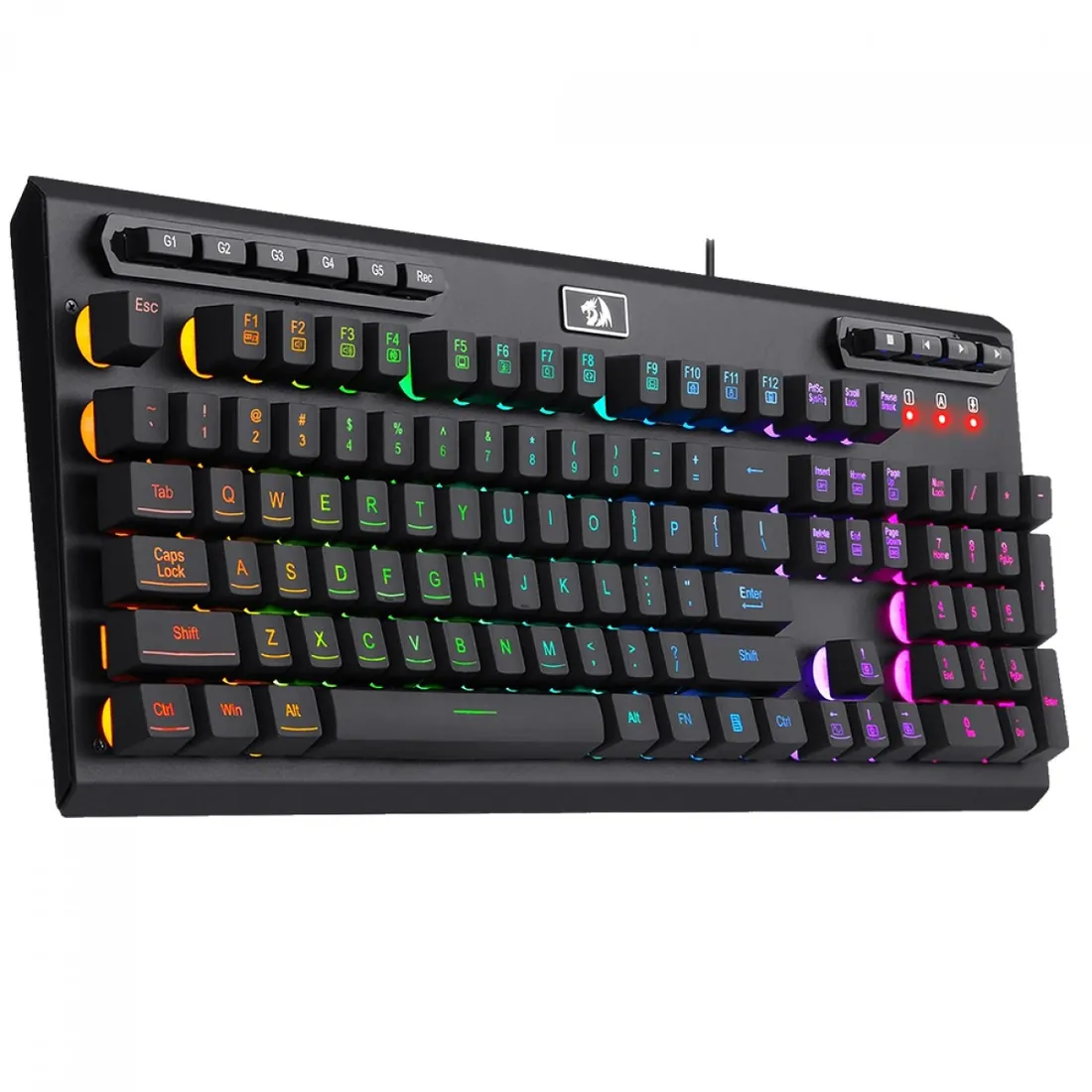 Teclado Gamer Redragon Aditya, RGB, Membrana, ABNT2, Full-Size, Preto, K513-RGB PT