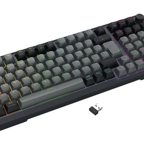 Teclado Gamer Redragon Bragi Pro RGB Mecânico Sem Fio/USB-C – 1800 Compact, Gasket Mount, Switch Cream, ABNT2