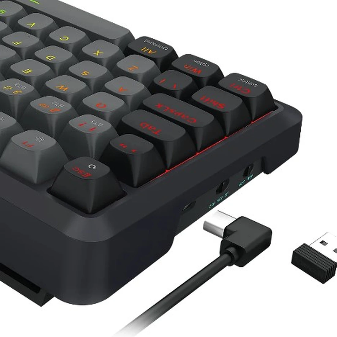 Teclado Gamer Redragon Bragi Pro RGB Mecânico Sem Fio/USB-C – 1800 Compact, Gasket Mount, Switch Cream, ABNT2 - imagem 3