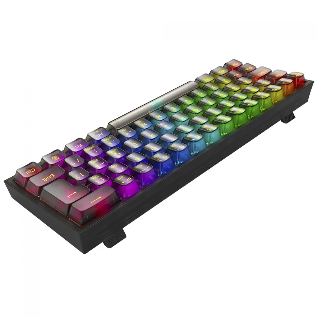 Teclado Gamer Mecânico Redragon Fizz Clear, RGB, USB, Switch Crystal, ABNT2, 60%, Preto, K617CTB-RGB - imagem 5