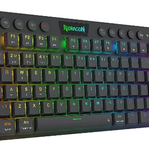 Teclado Mecânico Redragon Horus Pro TKL RGB Low Profile Sem Fio 