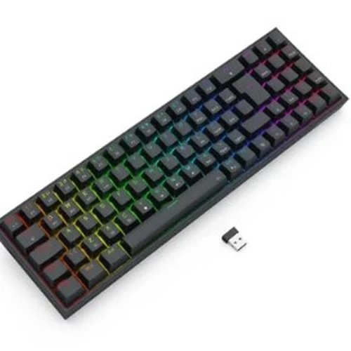 Teclado Gamer Redragon Sem Fio Mecânico Pollux Pro RGB, Preto K628RGB-pro (pt-brown)