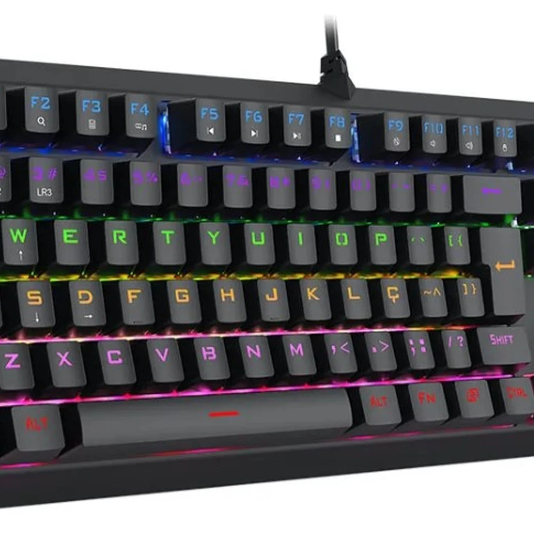 Teclado Gamer T-Dagger Axis Rainbow Brown T-tgk329-br Preto - imagem 1