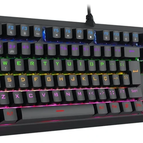 Teclado Gamer T-Dagger Axis Rainbow Brown T-tgk329-br Preto
