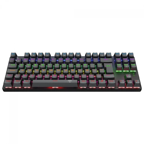 Teclado Mecânico Gamer T-Dagger Bora, Rainbow, Switch Brown, TKL, ABNT2, Preto, T-TGK313-BR