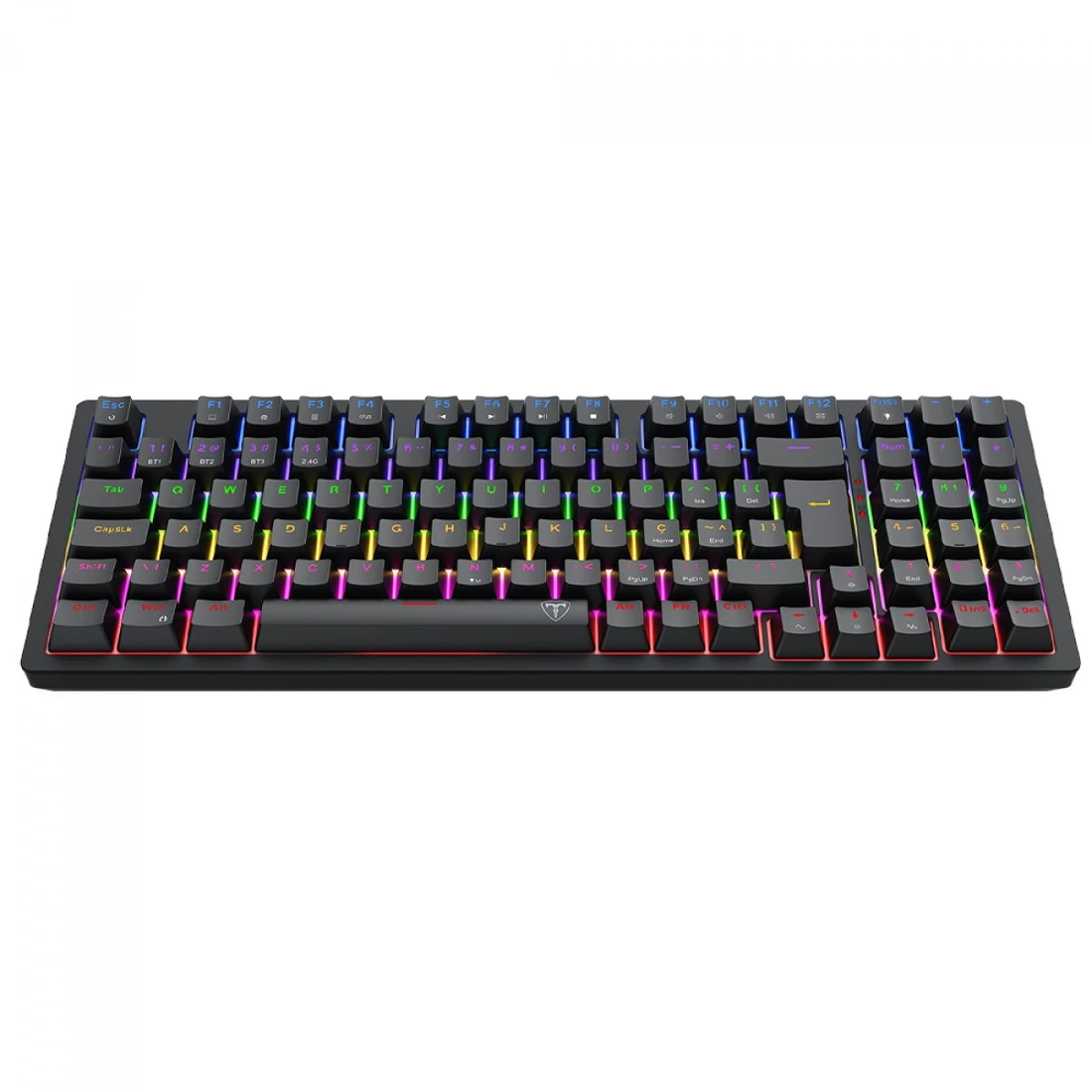 Teclado Mecânico Gamer T-Dagger Holysword, Rainbow, Wireless/Bluetooth, Switch Brown, ABNT2, Preto, T-TGK331-BR - imagem 3