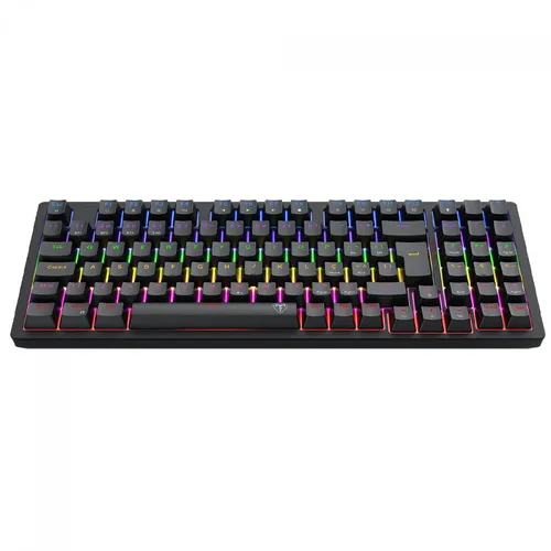 Teclado Mecânico Gamer T-Dagger Holysword, Rainbow, Wireless/Bluetooth, Switch Brown, ABNT2, Preto, T-TGK331-BR