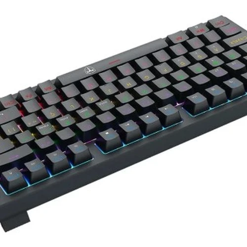 Teclado Mecânico Gamer T-dagger Megatre 75%, RGB, Switch Dust-proof Marrom, USB Tipo-C Removível, ABNT2, Preto - T-TGK326-BR