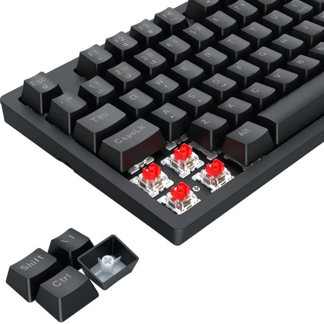 Teclado Mecânico Gamer T-dagger Megatre 75%, RGB, Switch Dust-proof Marrom, USB Tipo-C Removível, ABNT2, Preto - T-TGK326-BR - imagem 1