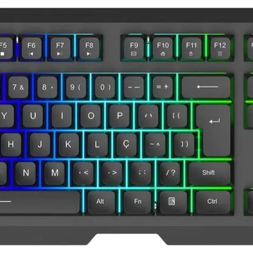 Teclado T-Dagger Gamer Membrana Nova Preto Rgb Abnt2 Full Size
