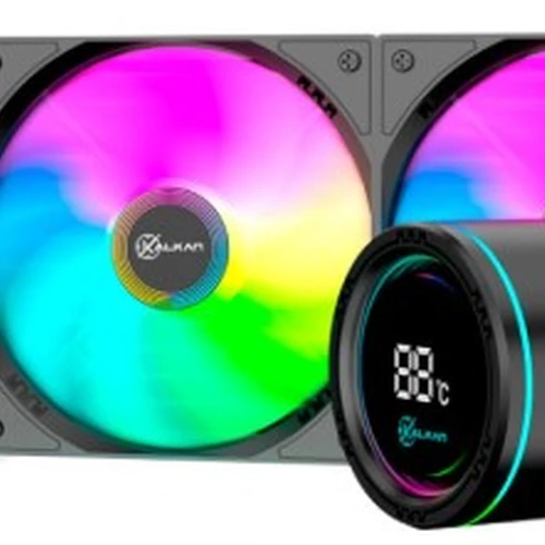WATER COOLER KALKAN ALPHA 360 ARGB, 360MM, COM DISPLAY