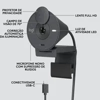 Webcam Full Hd Logitech Brio 300 - imagem 3