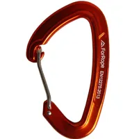 MOSQUETÃO EM ALUMÍNIO D ASSIMETRICO SEM TRAVA GATILHO ARAMIDO 28kN LARANJA - CE-EN - FOR ROPE ® - imagem 2