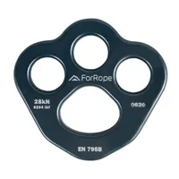 PLACA DE ANCORAGEM EM ALUMÍNIO - 4 (3+1) FUROS - 28kN CINZA - EN 795B - FOR ROPE ® - imagem 1