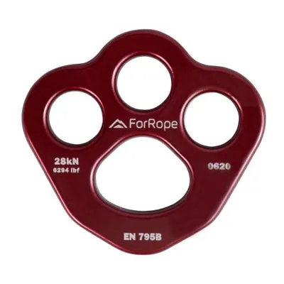 PLACA DE ANCORAGEM EM ALUMÍNIO - 4 (3+1) FUROS - 28kN CINZA - EN 795B - FOR ROPE ®