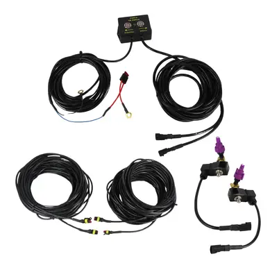 KIT PONTA CERCA BARRA 12V PULVERIZADOR AGRICOLA E BICO LILÁS UNIVERSAL