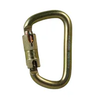 MOSQUETÃO AÇO D ASSIMETRICO 45KN - TRAVA DUPLA AUTO - CE EN NBR - FOR ROPE - imagem 2