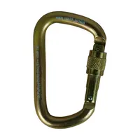 MOSQUETÃO AÇO D ASSIMETRICO 45kN - TRAVA ROSCA - CE EN NBR - FOR ROPE - imagem 3