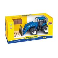 TRATOR NEW HOLLAND T8 C/ EMPILHADEIRA BRINQUEDO 677 - imagem 5