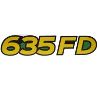 2X DECALQUE PLATAFORMA JOHN DEERE DRAPER  635 FD HXE16250 - imagem 1