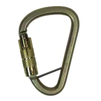 MOSQUETÃO AÇO PERA/HMS COM PINO CAPTIVO TRIPLA TRAVA AUTO 30kN AMARELO/ZINCO - ANSI - FOR ROPE - imagem 1