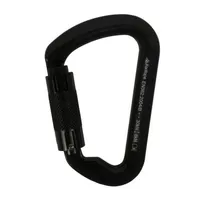 MOSQUETÃO EM ALUMÍNIO D ASSIMÉTRICO - DUPLA TRAVA AUTO - 30kN - PRETO - CE EN - FOR ROPE ® - imagem 2