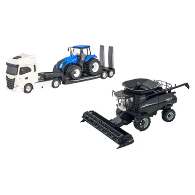 CAMINHAO TRATOR T8 E COLHEITADEIRA CASE PRETA