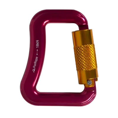 MOSQUETÃO ALUMINIO FLY PARAGLIDER DUPLA TRAVA AUTO 18kN VERMELHO/TRAVA AMARELA - EN - FOR ROPE ®