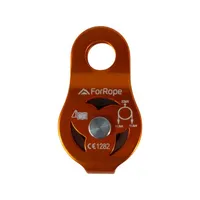 POLIA SIMPLES EM ALUMÍNIO ROLAMENTADO PLACAS FIXAS PARA CORDAS E CABOS DE 7 A 13mm - CE EN - 23kN - FOR ROPE ® - imagem 1