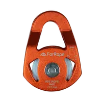 POLIA SIMPLES COMPACT EM ALUMÍNIO COM PLACAS OSCILANTES - LARANJA - 28kN - FOR ROPE ® - imagem 1