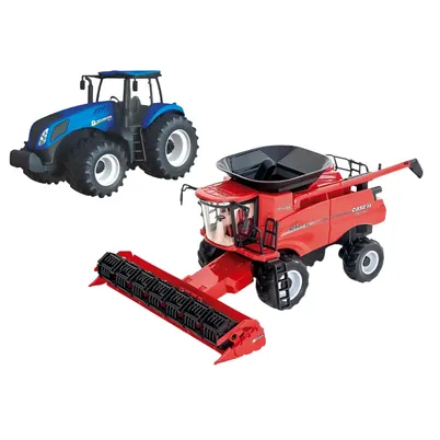 TRATOR T8 E COLHEITADEIRA CASE VERMELHA