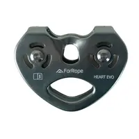 POLIA DUPLA EM LINHA ALUMÍNIO 25kN, CABOS E CORDAS 7 a 13mm - HEART EVO - TIROLESA - FOR ROPE - imagem 1